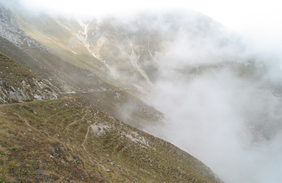 Hiking into the clouds