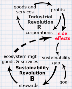 Model of Industrial and Sustainability Revolution loops